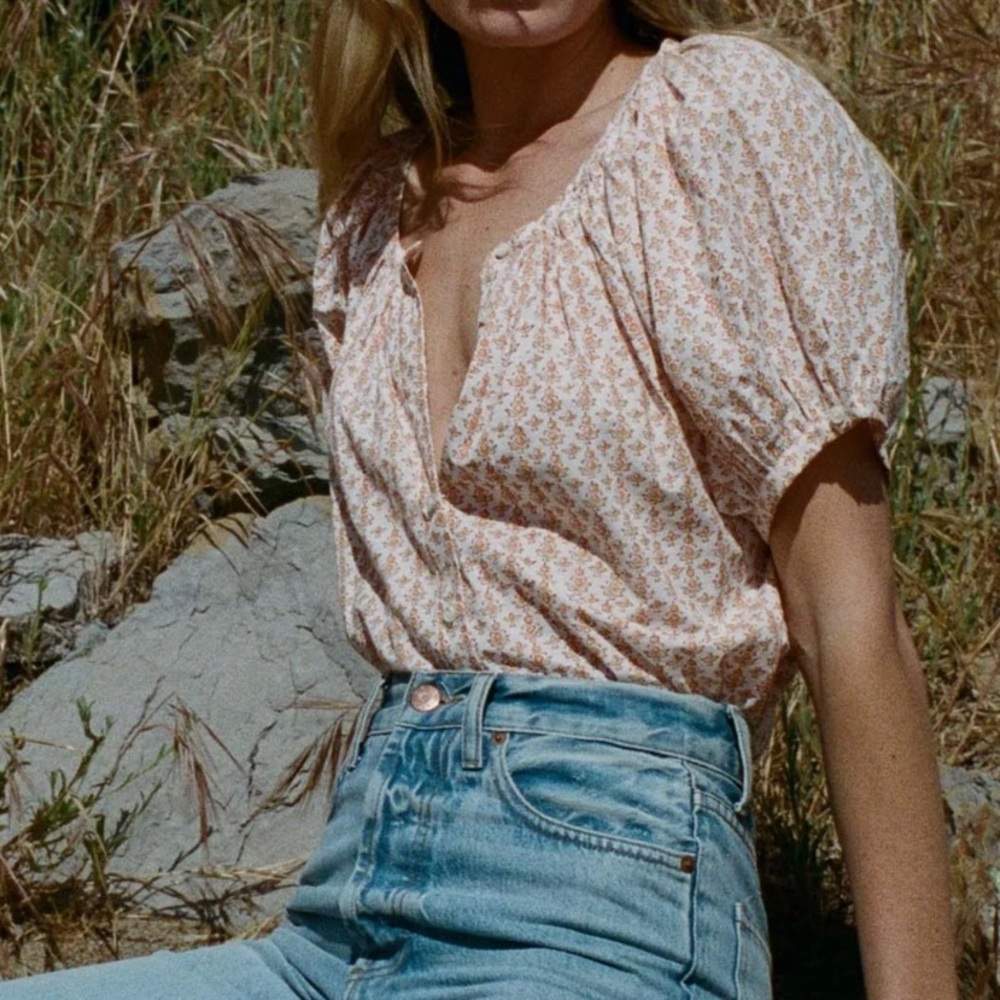 RARE DÔEN June Top in Marigold Meadows